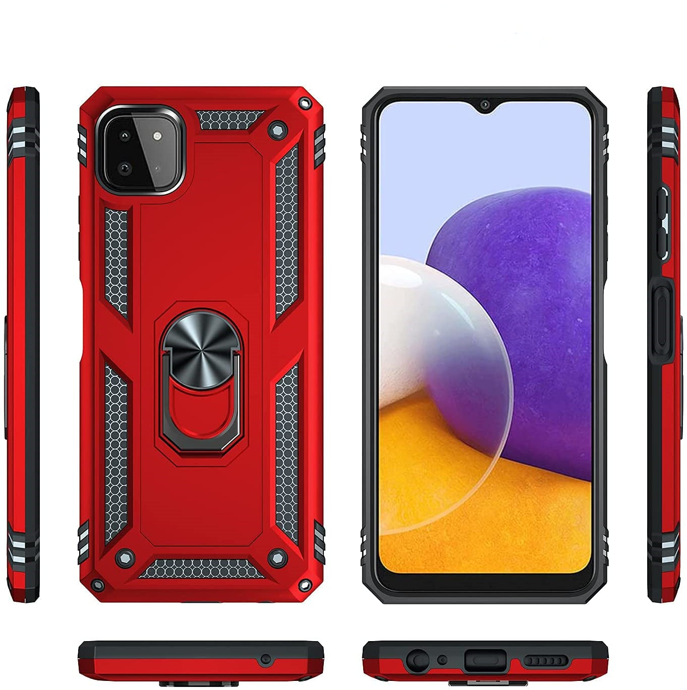 Coque Anneau Hybride pour Samsung Galaxy A22 5G Coque Anneau Hybride pour Samsung Galaxy A22 5G